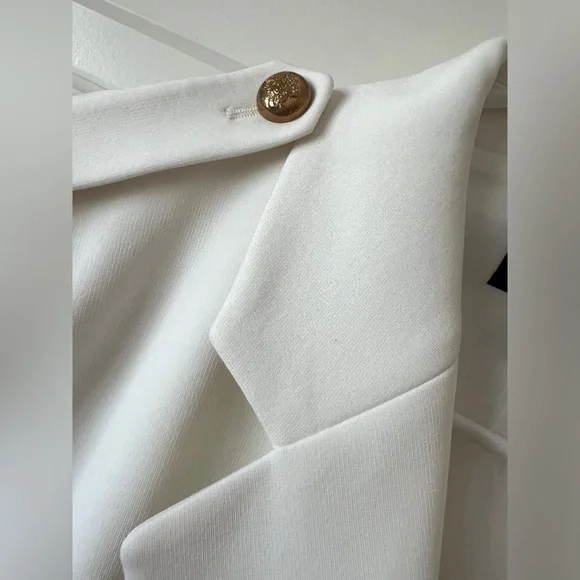 Gold and cream Blazer Structured Silhouette Business Wear - Picture 7 of 12